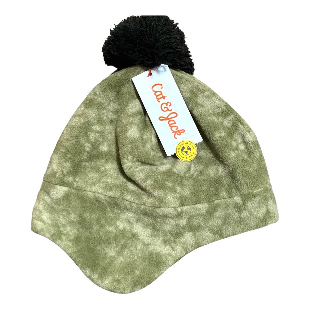 Cat & Jack Green Camo Beanie Teen OSFM